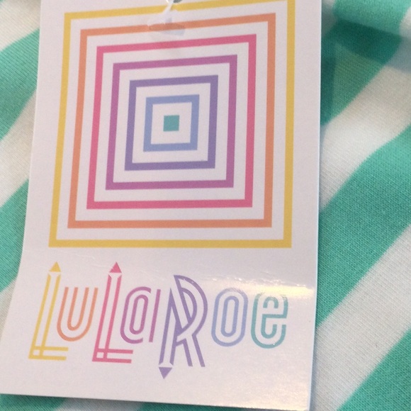 New! LuLaRoe women’s tee shirt size XL. Teal stripe. - Picture 6 of 7